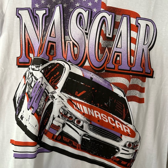 “Unisex White NASCAR Racing Car T-Shirt Size Small Short-Sleeved” Motor Sports - Picture 2 of 6